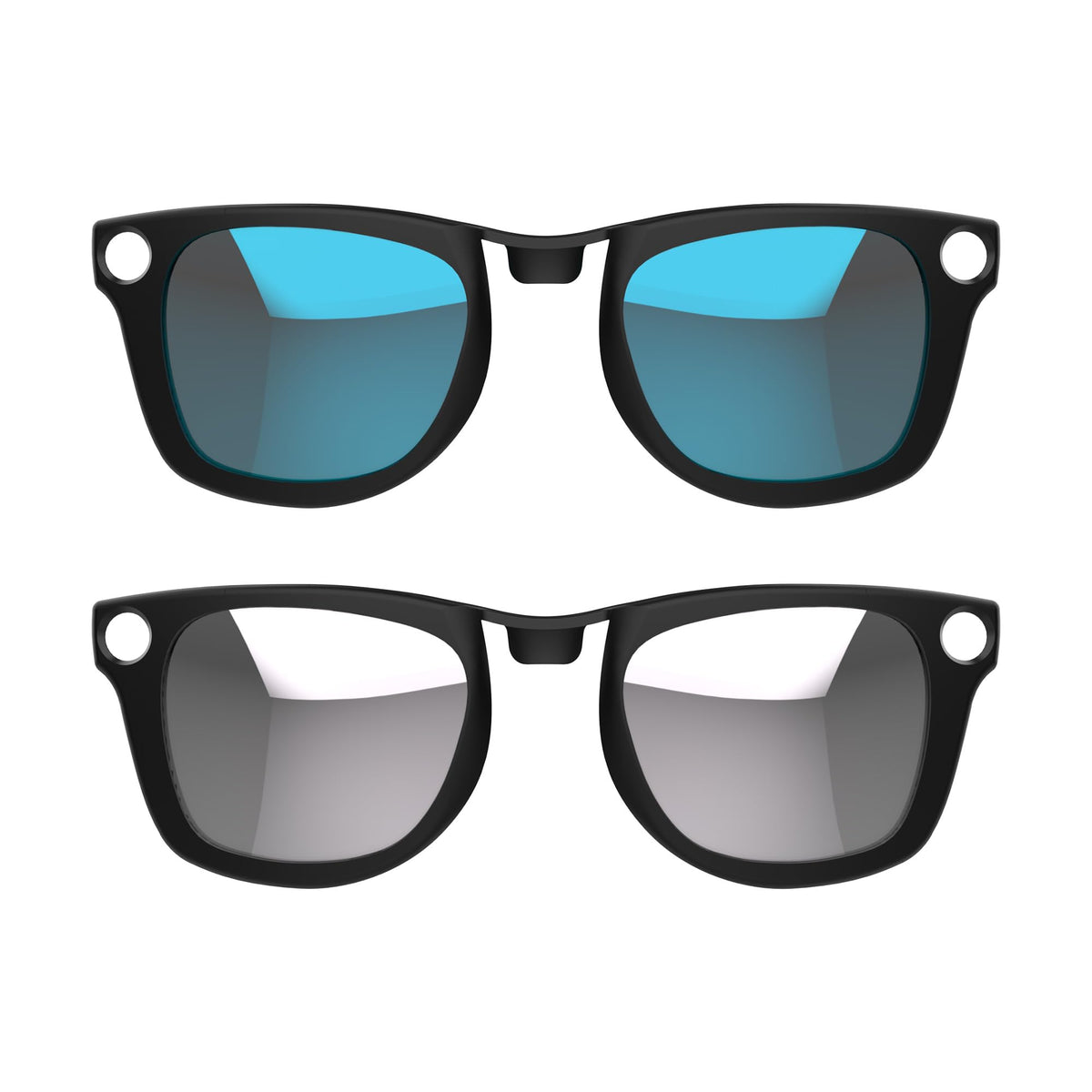 HiBloks polarized clip for Ray-Ban Meta Wayfarer Gen 1 enhances glare protection outdoors.