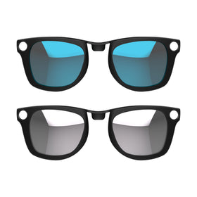 HiBloks polarized clip for Ray-Ban Meta Wayfarer Gen 1 enhances glare protection outdoors.