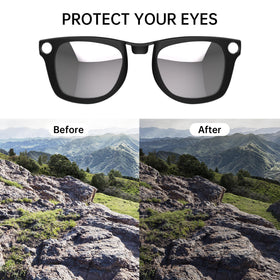 HIBLOKS polarized clip-on for Ray-Ban Meta Wayfarer in orange offers bold style and sun protection