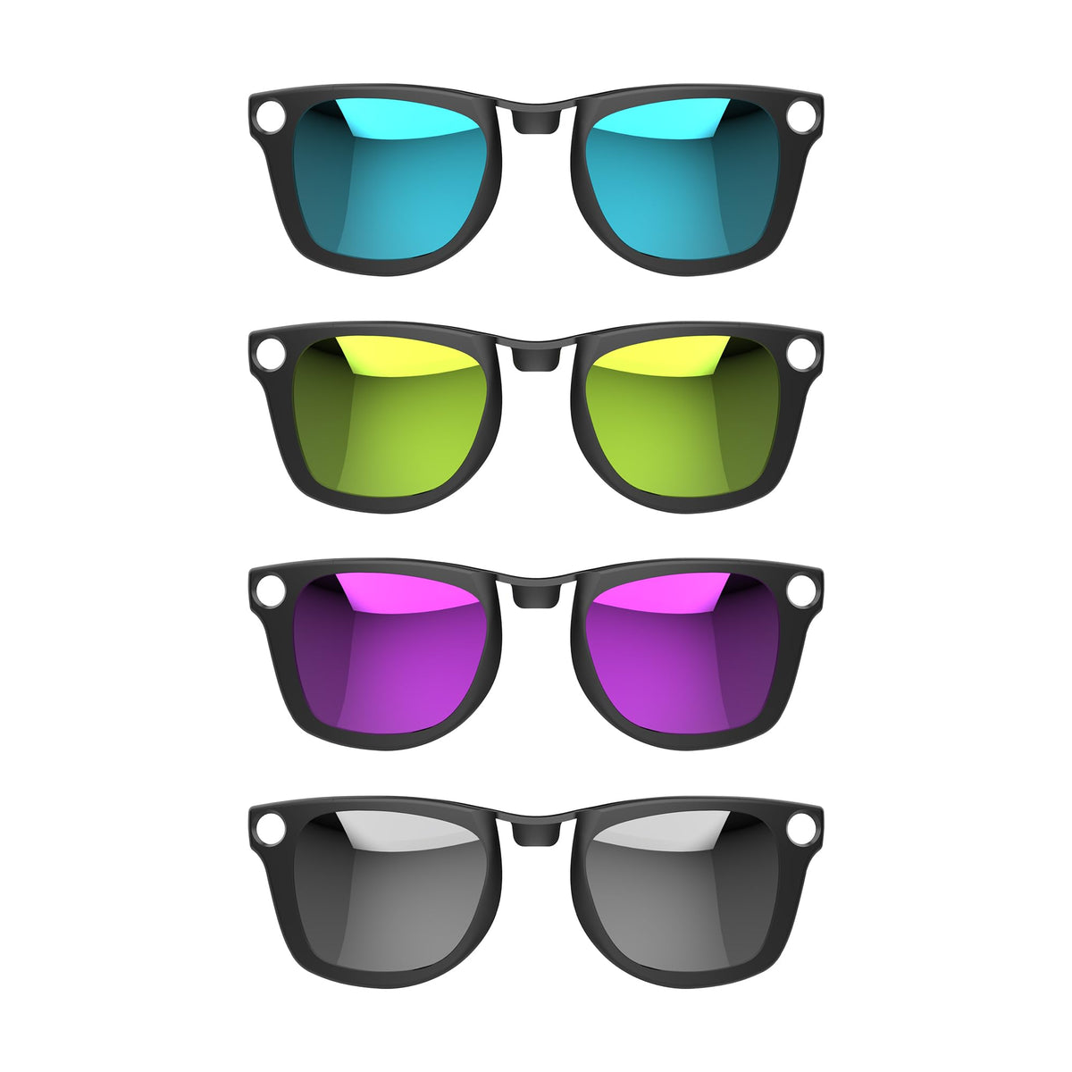 HIBLOKS polarized clip on Ray-Ban Meta Wayfarer front view reduces glare for sunny days