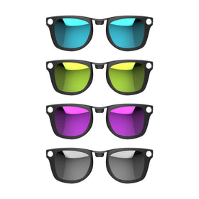HIBLOKS polarized clip on Ray-Ban Meta Wayfarer front view reduces glare for sunny days