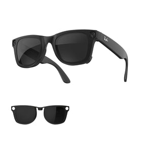 HIBLOKS polarized clip for Ray-Ban Meta Wayfarer RW4006 reduces glare outdoors.
