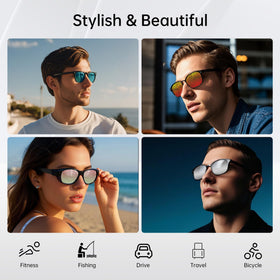 HIBLOKS close-up shows precise clip-on fit for Ray-Ban Meta Wayfarer Gen 2