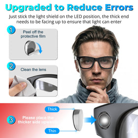 HiBloks Ray-Ban lens-protective hydrogel sticker shields the lens from daily wear.