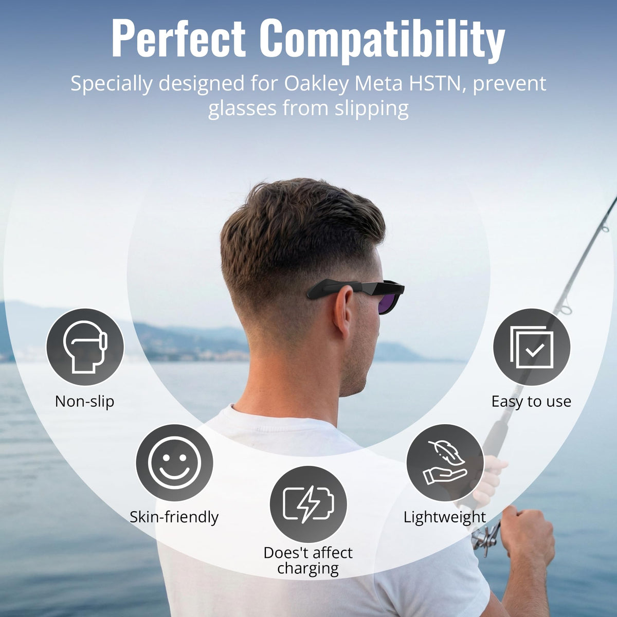 HiBloks quick-install ear clip for Oakley Meta HSTN temples