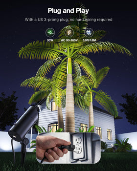 HIBOITEC ground stake enables quick tool-free installation.