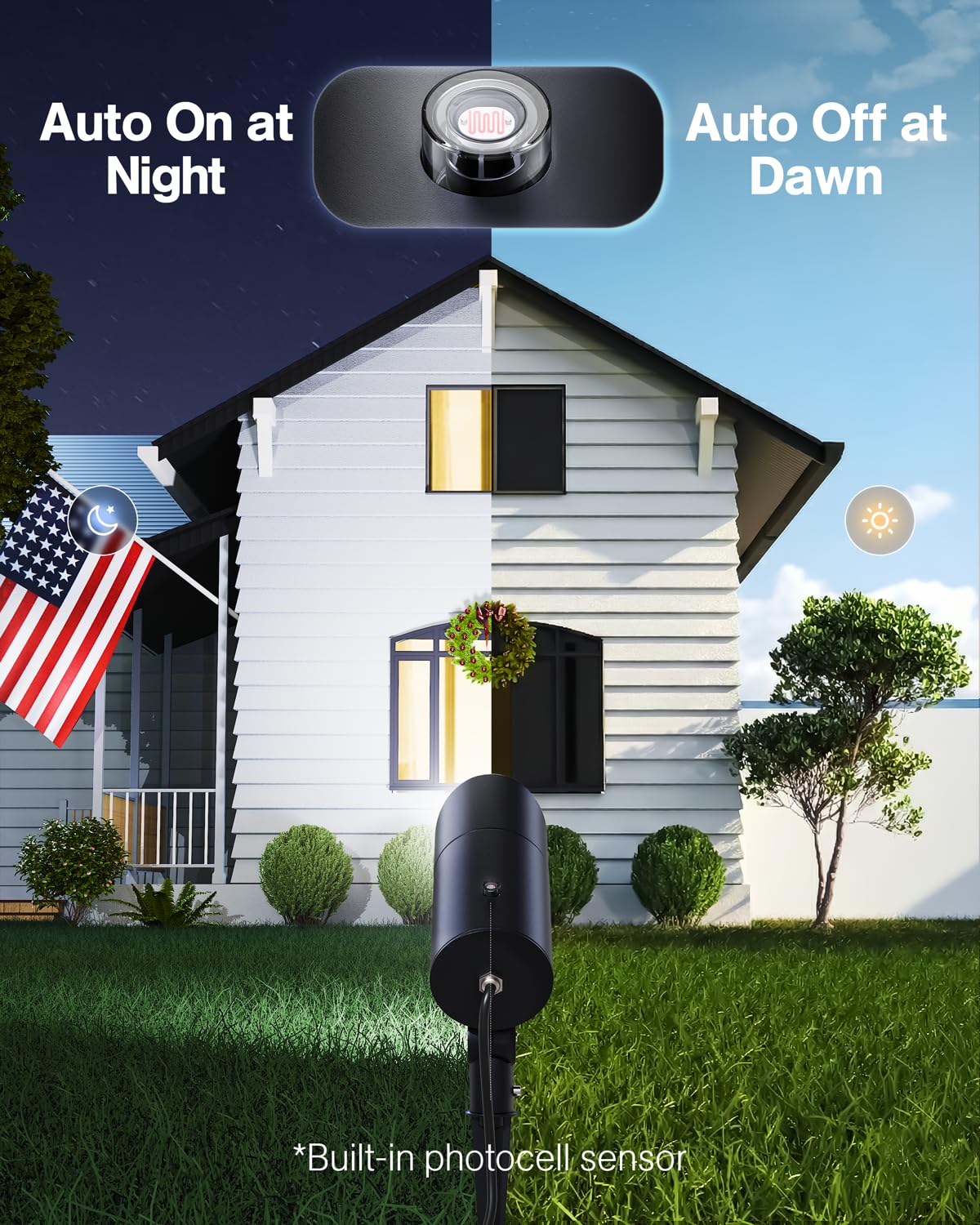 HIBOITEC LED spot light 5000K for bright landscape accents.