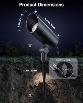 HIBOITEC plug-and-play outdoor cord simplifies setup.
