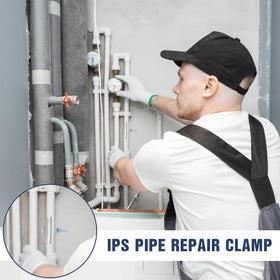 Hicarer clamp and gasket showing rust-resistant lugs to protect pipes.