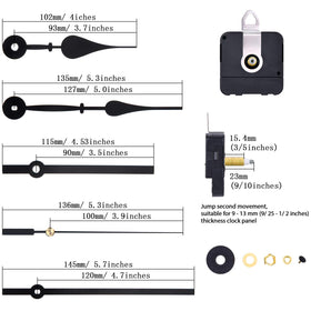 Hicarer clock hands kit with two minute and two hour hands for easy replacement