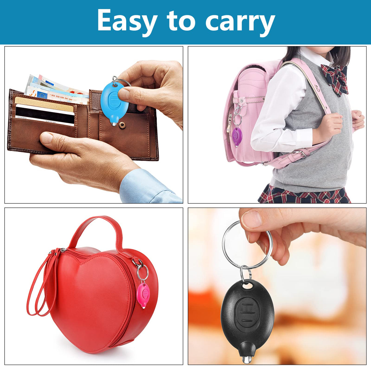 Hicarer tiny flashlight on dog collar or bag for safety during outings.