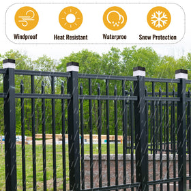 Hicarer fence post cap lights on a porch for versatile outdoor placement