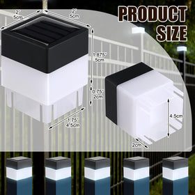Hicarer white LED fence cap light provides bright illumination.