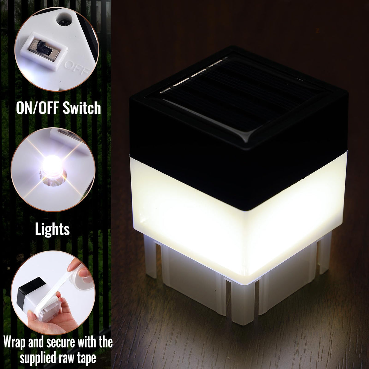 Hicarer waterproof and windproof fence light for harsh weather