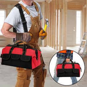 Hiceeden tool bag features five external pockets for quick-access small items.