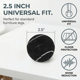 Hiceeden chair leg cover black shows durable rubber and plush fabric.