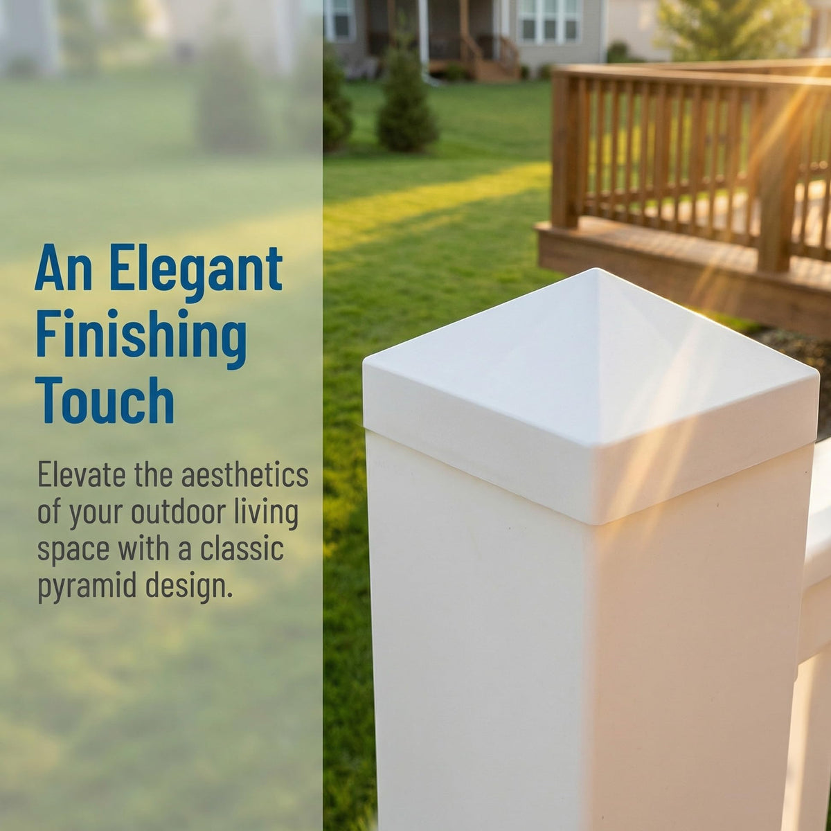 Hiceeden dock post cap white protects top of post from moisture