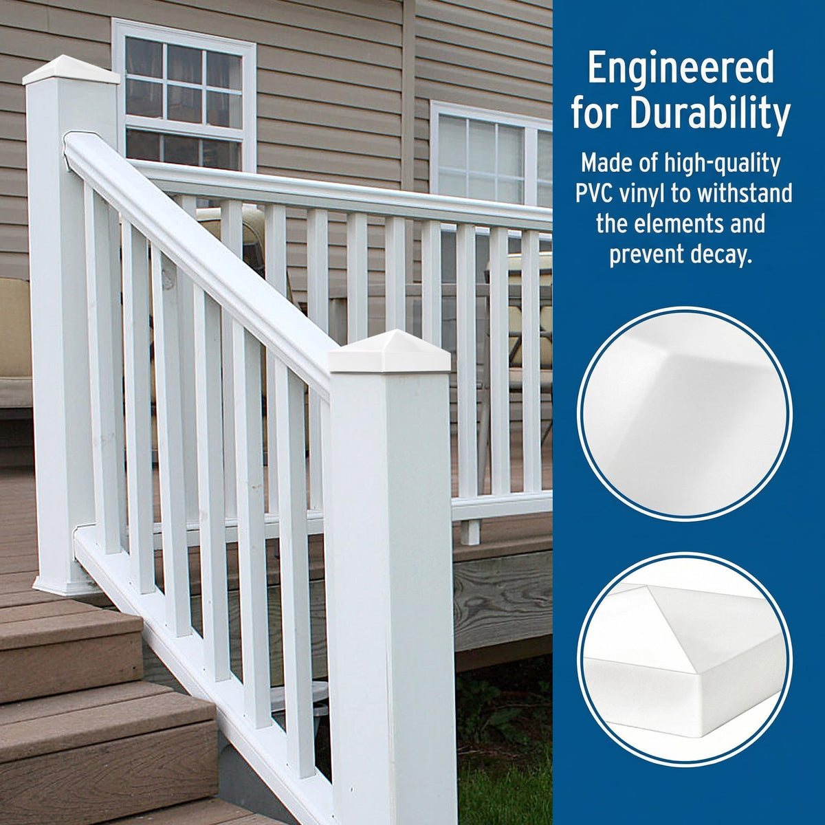 Hiceeden lamp post cap white improves curb appeal outdoors