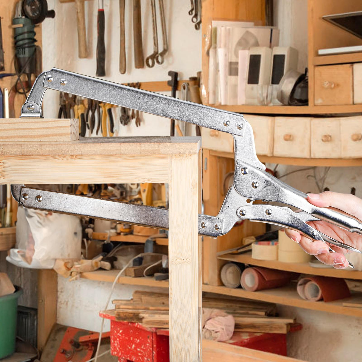 Hiceeden professional-grade clamps support welding and woodworking projects.