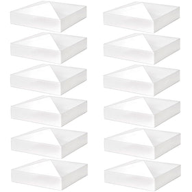 Hiceeden vinyl fence post cap in pyramid white on 5x5 post