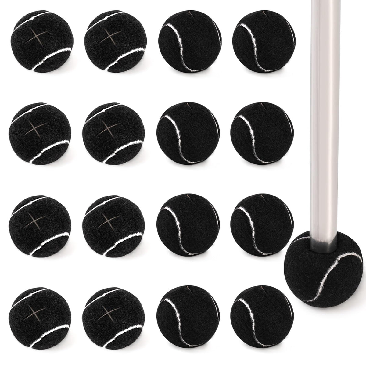 Hiceeden walker tennis ball glide reduces noise on hard floors.