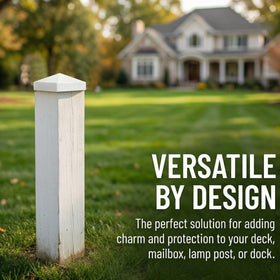 Hiceeden white post cap provides clean, finished look