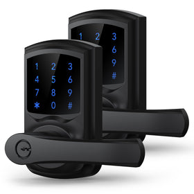 HIDALIFE keyless entry lock on front door with touchscreen and blue backlight for easy entry