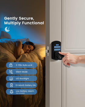 Hidalife keypad door lock long battery life with low-power alerts