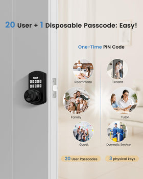 Hidalife keypad door lock durable zinc alloy body resists daily use