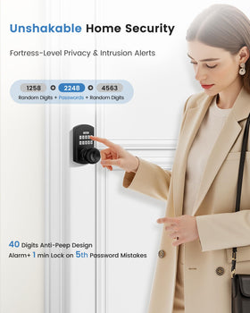 Hidalife keypad door lock easy-install design with clear setup steps
