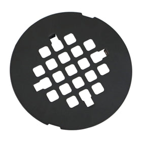 HIDROP black snap-in drain cover for 4-1/4 inch drains blocks debris