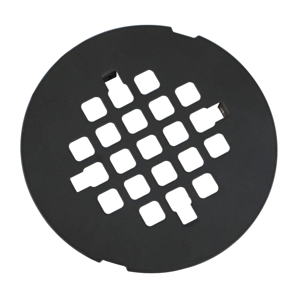 HIDROP black snap-in drain cover for 4-1/4 inch drains blocks debris