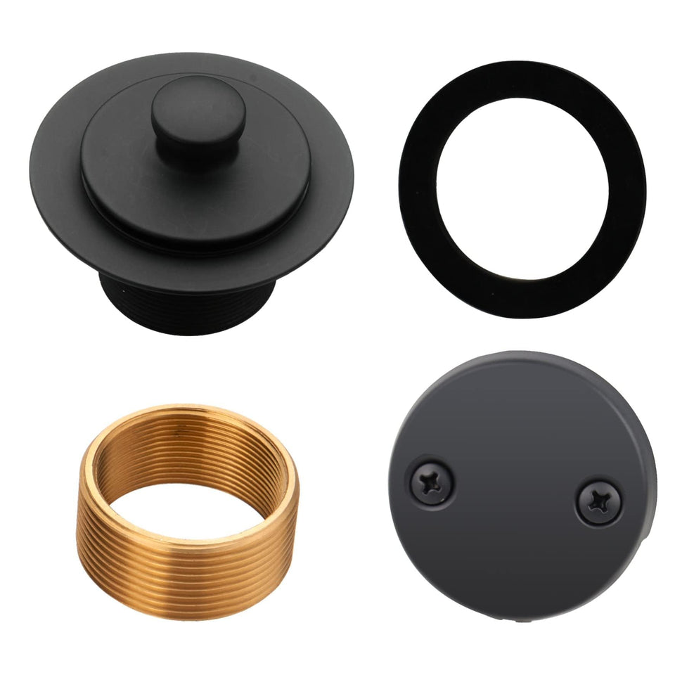 HIDROP black tub drain lift in matte finish for easy operation