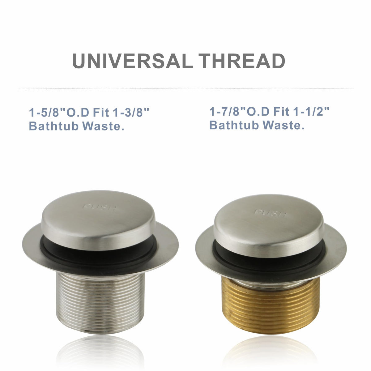 HIDROP universal thread adapter fits 1-3/8 and 1-1/2 inch drains