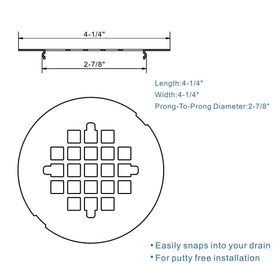 HIDROP debris-blocking drain cover helps prevent clogs in showers