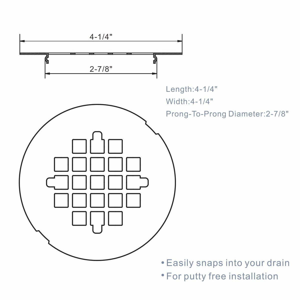 HIDROP easy-to-clean stainless steel grid simplifies maintenance.