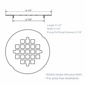 HIDROP easy-to-clean stainless steel grid simplifies maintenance.