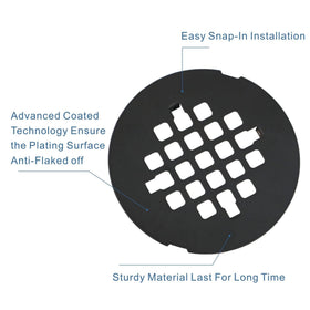 HIDROP easy-install drain cover aligns pins for quick replacement