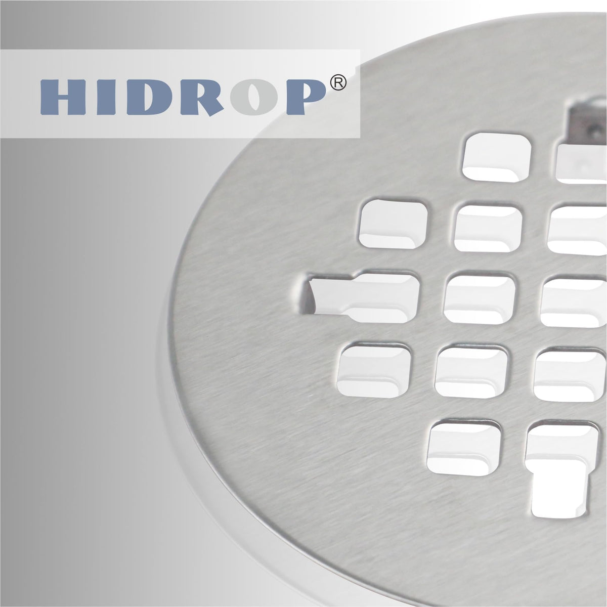 HIDROP round drain cover for 4-1/4in OD drains fits standard showers securely.