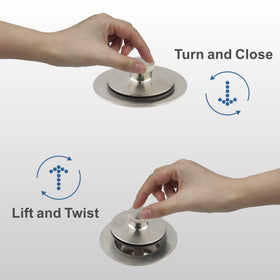 HIDROP tub drain stopper delivers quick lift and seal