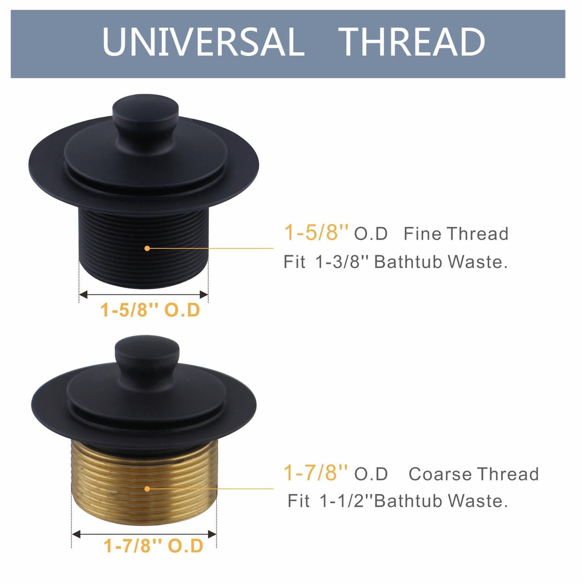HIDROP two-hole overflow faceplate mounted on tub