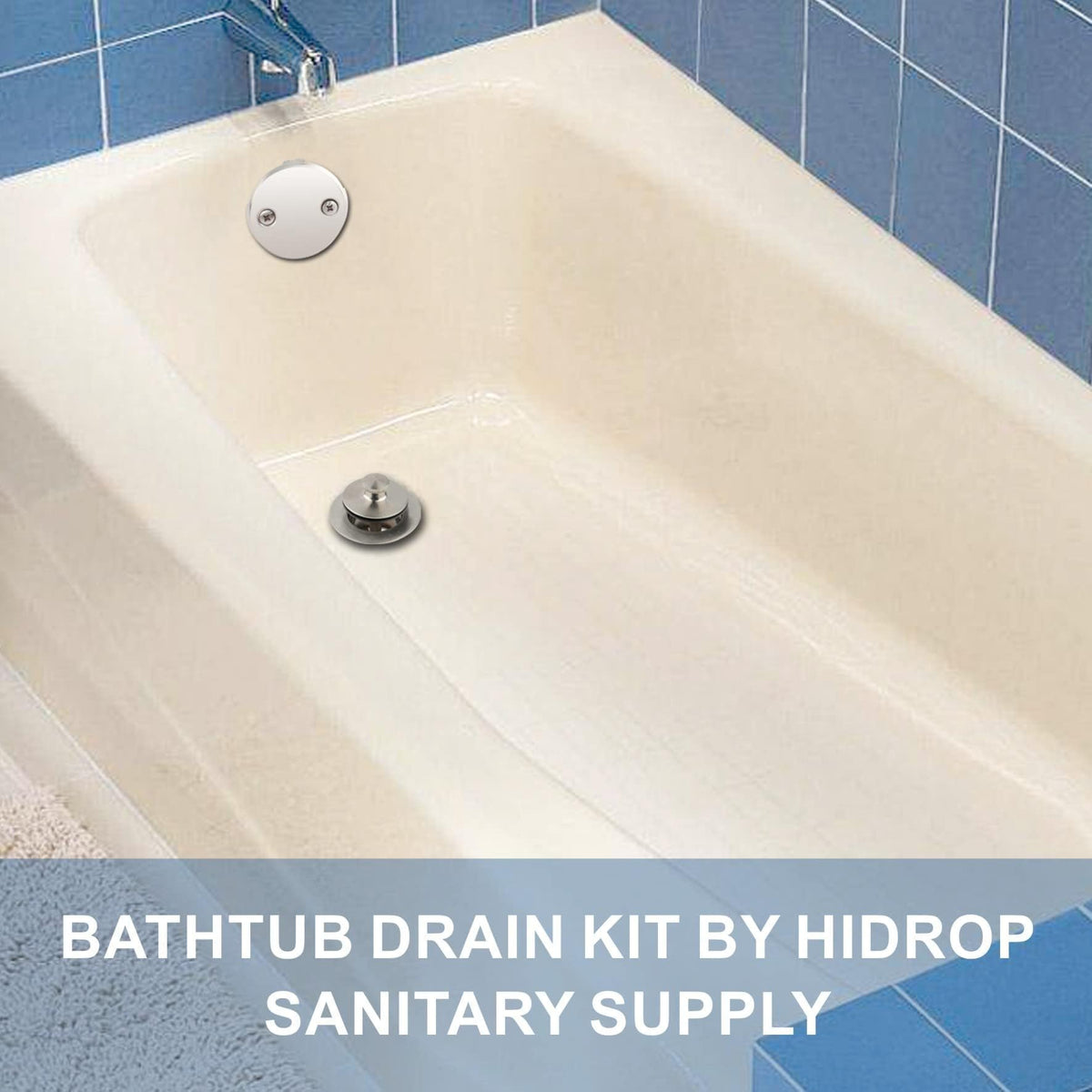 HIDROP two-hole overflow faceplate maintains clean, secure mounting