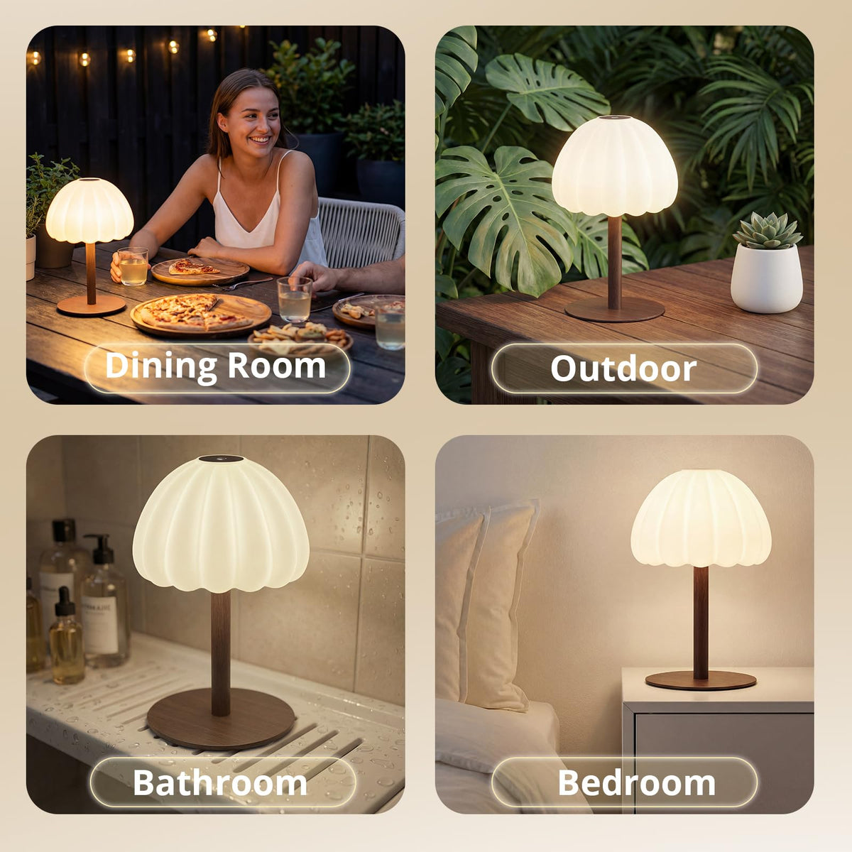 Hifree non-slip base keeps the lamp stable on wet surfaces
