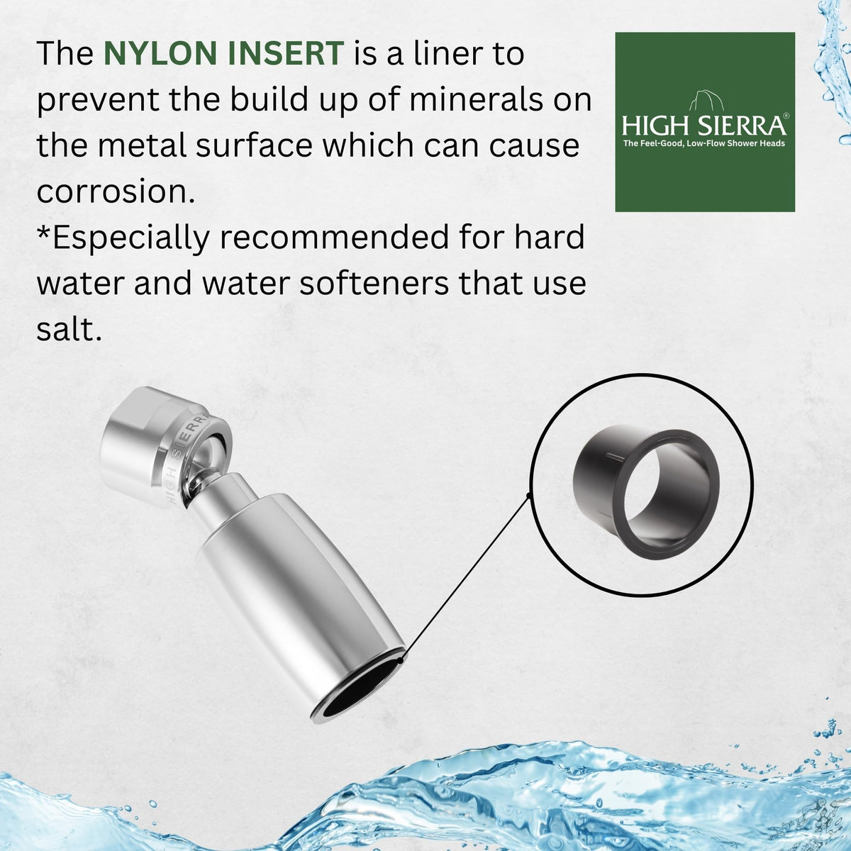HIGH SIERRA CLASSIC solid lead-free metal body ensures long-lasting durability
