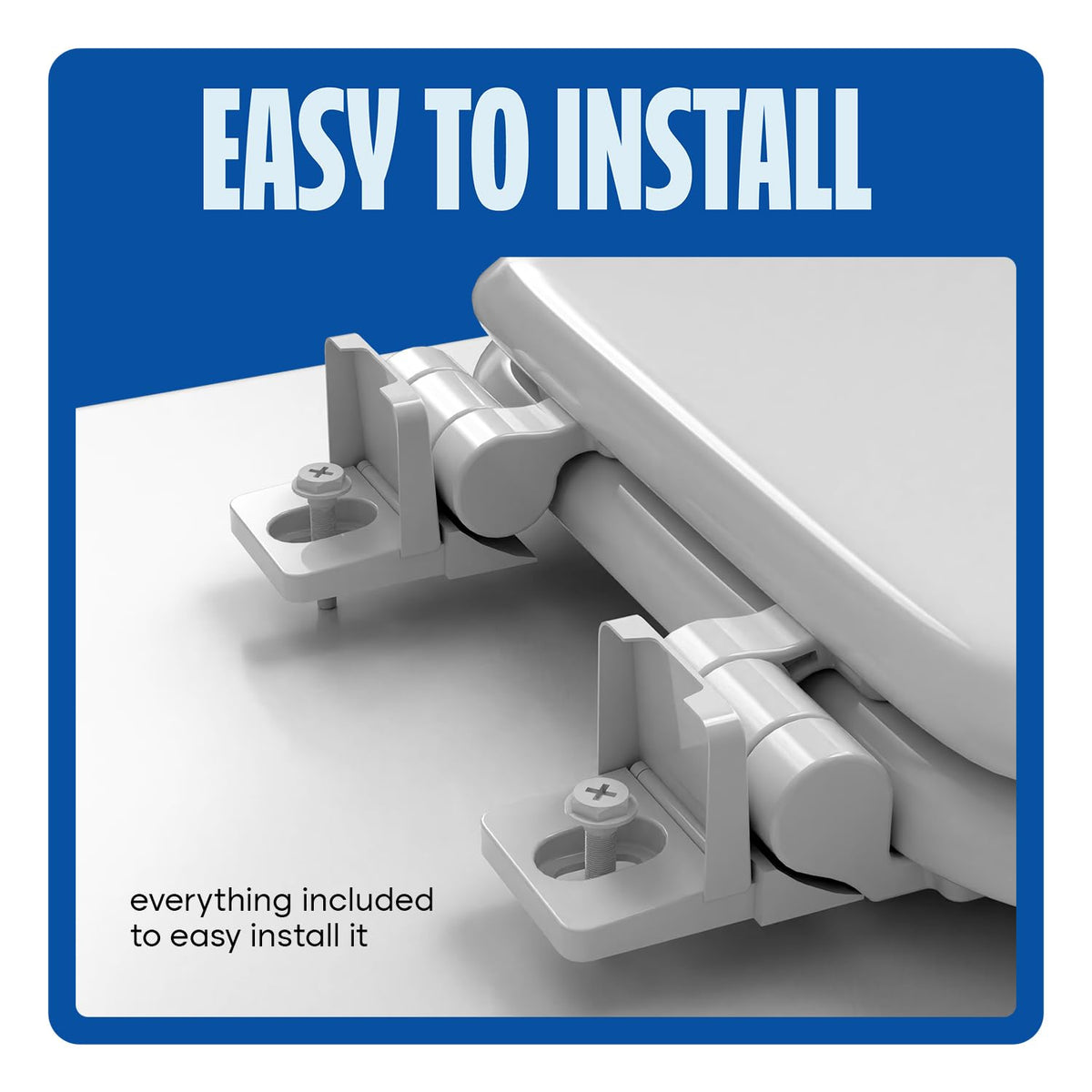 HIGHCRAFT round-seat with adjustable hinges ensures precise alignment on standard bowls