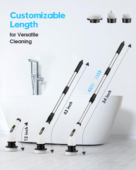 Highyes dual-speed scrubber with control button for daily grime