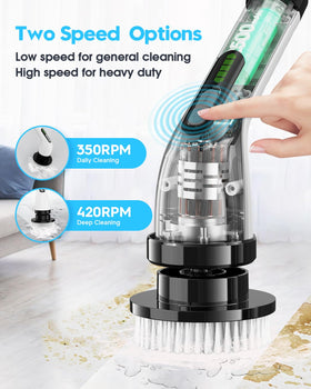 Highyes seven-brush head set for versatile bathroom tasks