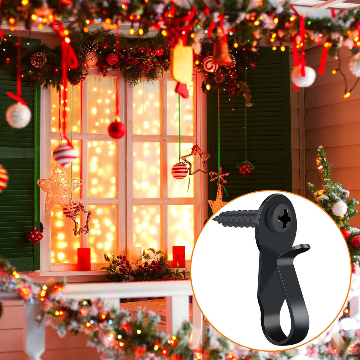 HiGift rope light clip keeps rope lights organized along patios.