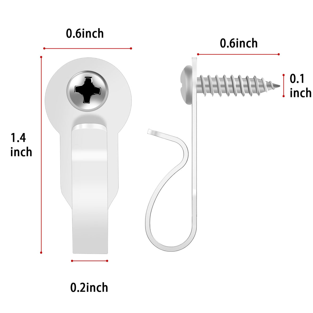 HiGift screw-in light hook with white coating for secure indoor and outdoor hanging.