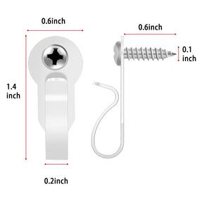 HiGift screw-in light hook with white coating for secure indoor and outdoor hanging.